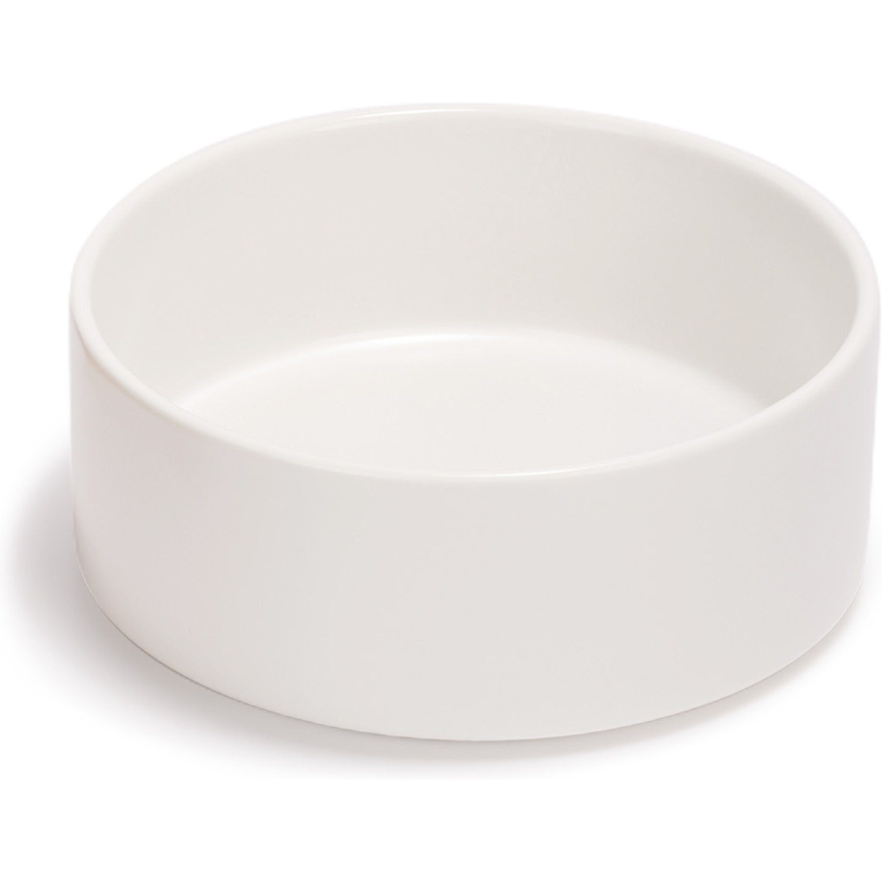 SpunkyJunky Modern Cute Ceramic Weighted Dog Bowl, 1 count, White, 1.7 cup