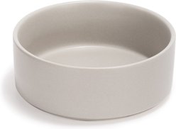 SpunkyJunky Modern Cute Ceramic Weighted Dog Bowl, 1 count, Grey, 1.7 cup