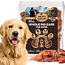 Brutus & Barnaby Thick Cut Whole Pig Ear Natural Dog Chew Treats, 15 count