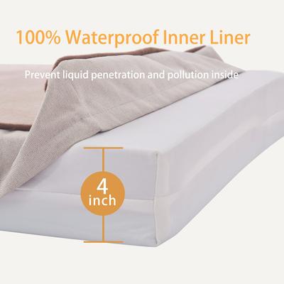 Show full view: LFC PETS Orthopedic Memory Foam Dog & Cat Bed with Removable Cover, Khaki, XX-Large slide 6 of 9