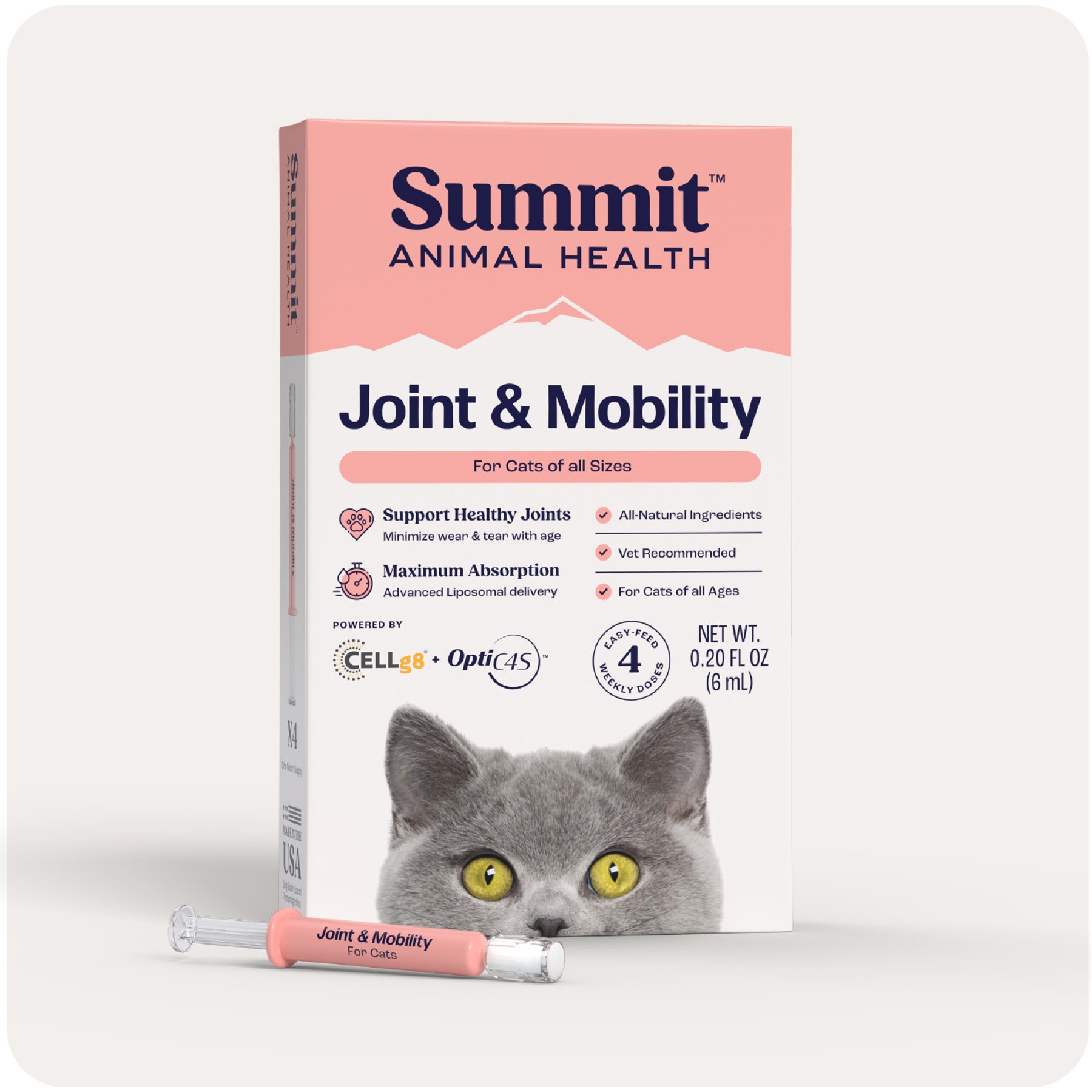 Summit Animal Health Liquid Joint & Mobility Supplement for Cats, 0.2-fl oz