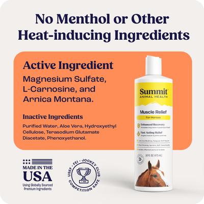 Show full view: Summit Animal Health Muscle Relief Gel for Horses, 16-fl oz bottle slide 4 of 7