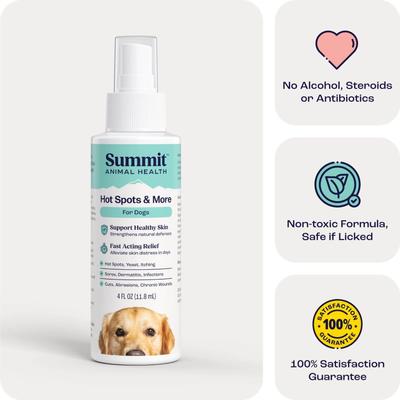 Show full view: Summit Animal Health Hot Spots & More Spray for Dogs, 4-fl oz bottle slide 8 of 8