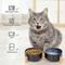 Show in main carousel: SpunkyJunky Ceramic & Wood Non-Slip Weighted Dog & Cat Bowls, 2 count, Starry Blue, 1.7 cup slide 2 of 7