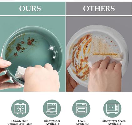 Show full view: SpunkyJunky Ceramic & Wood Non-Slip Weighted Dog & Cat Bowls, 2 count, Dark Green, 1.7 cup slide 2 of 7