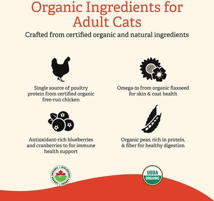 Show full view: Gather Free Acres Organic Free-Run Chicken Dry Cat Food, 4-lb bag slide 5 of 11