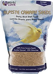 Birds LOVE Alpiste Canary Seed Non-GMO Double Cleaned Bird Food, 5-lb bag