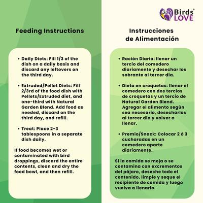 Show full view: Birds LOVE Natural Garden Blend Sunflower-Free Conure Bird Food, 4-lb bag slide 5 of 7