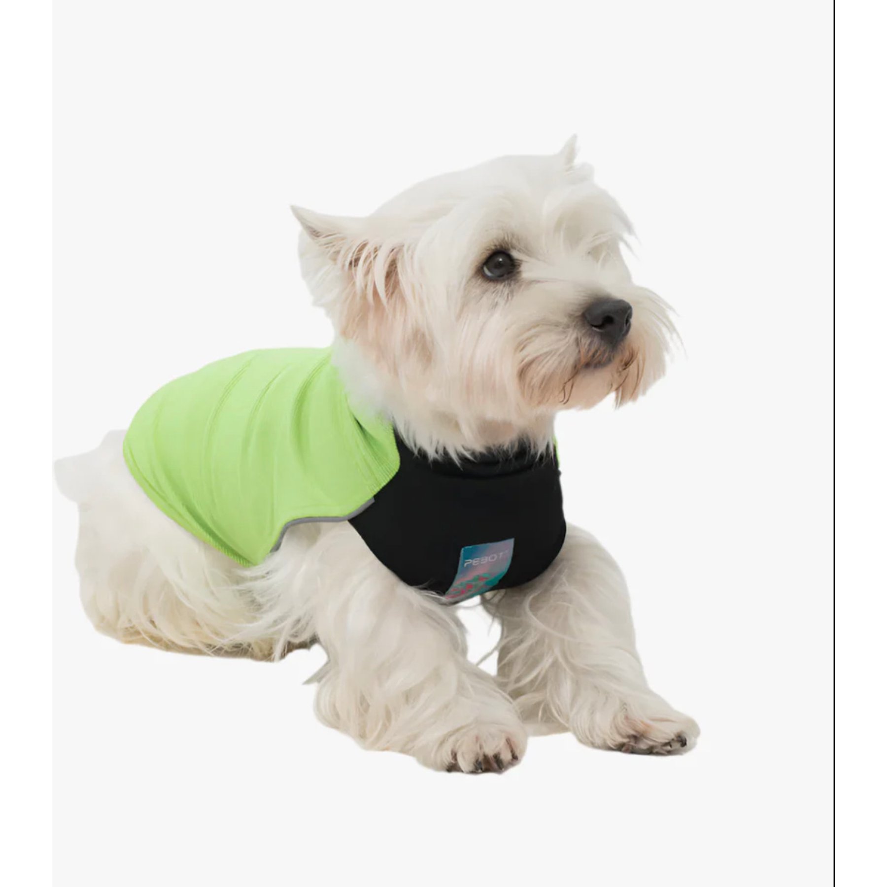 Pebot Dobby Dog & Cat Sun Protection T-Shirt, Lime Green, Size 18