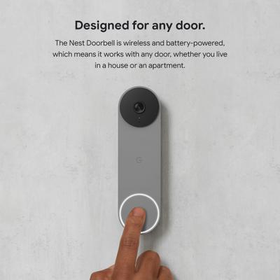 Show full view: Google Nest Wi-Fi Video Doorbell, Ash slide 6 of 10