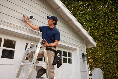 Show full view: Google Nest Cam Outdoor or Wired with Floodlight Security Camera, Snow slide 10 of 10