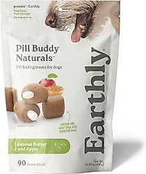 Pill Buddy Naturals Peanut Butter & Apple Soft & Chewy Dog Treats, 90 count