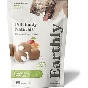 Pill Buddy Naturals Peanut Butter & Apple Soft & Chewy Dog Treats, 90 count