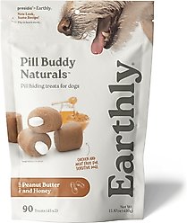 Pill Buddy Naturals Peanut Butter & Honey Soft & Chewy Dog Treats, 90 count