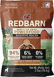 Redbarn Powerfood Digestive Health Chicken & Turkey Gently Air Dried Dog Food, 2.5-oz bag