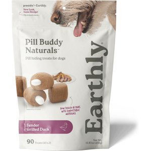 Pill Buddy Naturals Grilled Duck Soft & Chewy Dog Treats, 90 count