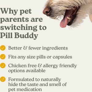 Pill Buddy Naturals Peanut Butter & Apple Soft & Chewy Dog Treats, 90 count
