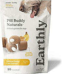 Pill Buddy Naturals Peanut Butter & Banana Soft & Chewy Dog Treats, 90 count