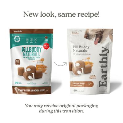 Show full view: Pill Buddy Naturals Peanut Butter & Honey Soft & Chewy Dog Treats, 90 count slide 3 of 11