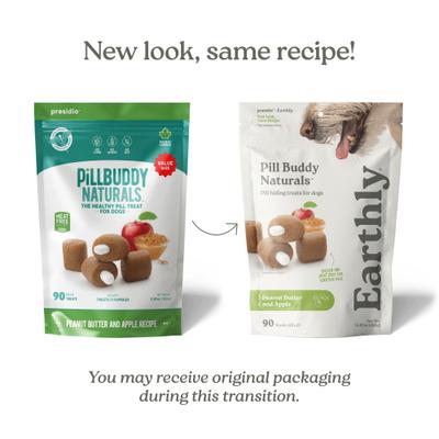 Show full view: Pill Buddy Naturals Peanut Butter & Apple Soft & Chewy Dog Treats, 90 count slide 3 of 11