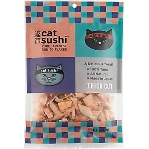 Cat Sushi Bonito Flakes Thick Cut Tuna Cat Treats, 0.7-oz bag