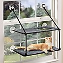 K&H Pet Products EZ Mount Double Stack Kitty Sill Cat Window Perch, Gray