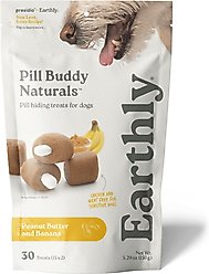 Pill Buddy Naturals Peanut Butter & Banana Soft & Chewy Dog Treats, 30 count