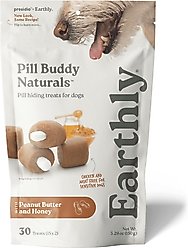 Pill Buddy Naturals Peanut Butter & Honey Soft & Chewy Dog Treats, 30 count