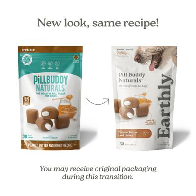 Show full view: Pill Buddy Naturals Peanut Butter & Honey Soft & Chewy Dog Treats, 30 count slide 3 of 11