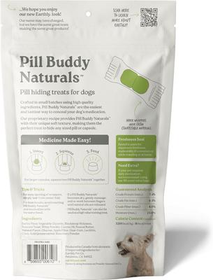 Show full view: Pill Buddy Naturals Peanut Butter & Apple Soft & Chewy Dog Treats, 30 count slide 10 of 11
