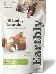 Pill Buddy Naturals Peanut Butter & Apple Soft & Chewy Dog Treats, 30 count slide 1 of 9