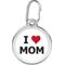 Show in main carousel: Red Dingo I Love Mom Stainless Steel Personalized Dog & Cat ID Tag, White, Medium slide 1 of 9