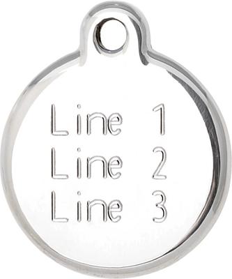 Show full view: Red Dingo I Love Mom Stainless Steel Personalized Dog & Cat ID Tag, White, Small slide 3 of 9