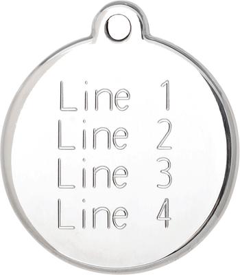 Show full view: Red Dingo I Love Mom Stainless Steel Personalized Dog & Cat ID Tag, White, Medium slide 3 of 9