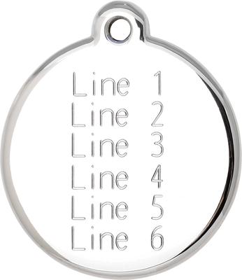 Show full view: Red Dingo I Love Mom Stainless Steel Personalized Dog & Cat ID Tag, White, Large slide 4 of 10