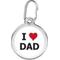 Show in main carousel: Red Dingo I Love Dad Stainless Steel Personalized Dog & Cat ID Tag, White, Small slide 1 of 8