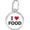 Show in main carousel: Red Dingo I Love Food Stainless Steel Personalized Dog & Cat ID Tag, White, Large slide 1 of 10