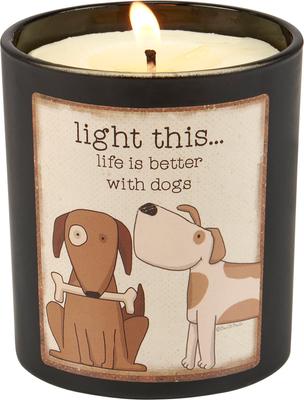Show full view: Primitives By Kathy Better with Dogs Candle slide 2 of 4