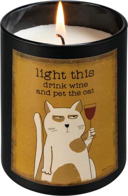 Show full view: Primitives By Kathy Pet The Cat Candle slide 2 of 3