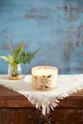 Show full view: Primitives By Kathy Love Cats Candle slide 4 of 4