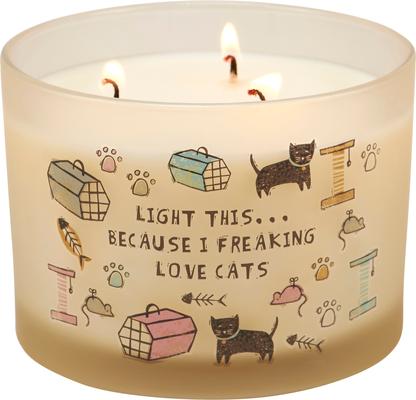 Show full view: Primitives By Kathy Love Cats Candle slide 2 of 4