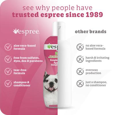 Show full view: Espree Oatmeal & Baking Soda Aloe Vera Dog & Cat Shampoo, 20-fl oz slide 6 of 9