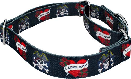 Show full view: Country Brook Design I Love Mom Martingale Dog Collar, Medium slide 5 of 6