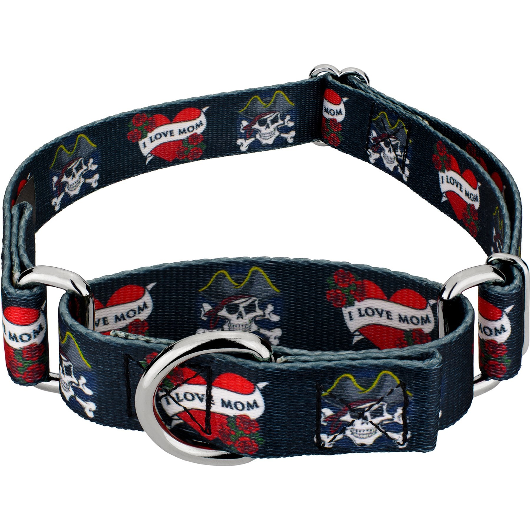 Country Brook Design I Love Mom Martingale Dog Collar, Small