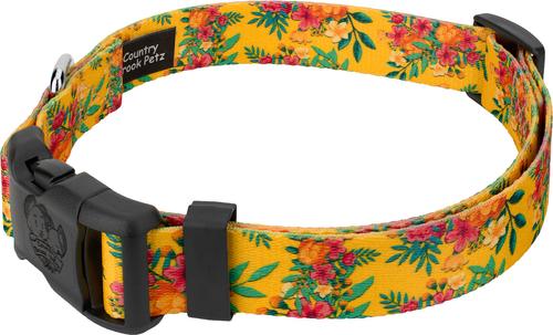 Show full view: Country Brook Design Deluxe Tropical Floral Dog Collar, Medium slide 3 of 5