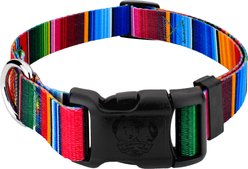 Country Brook Design Deluxe Serape Dog Collar, Multi Color, Large