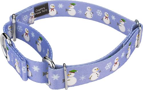 Show full view: Country Brook Design Snowman Martingale Dog Collar, Large slide 3 of 5