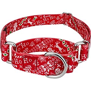 Country Brook Design Ho Ho Ho Martingale Dog Collar, Large