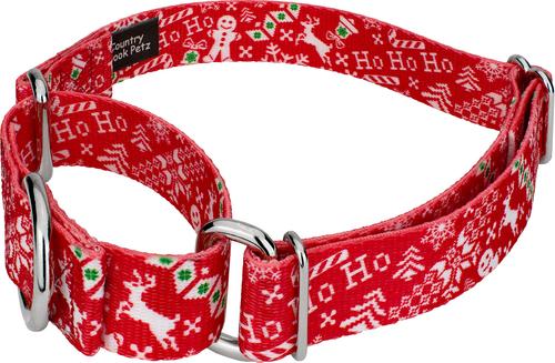 Show full view: Country Brook Design Ho Ho Ho Martingale Dog Collar, X-Small slide 3 of 5