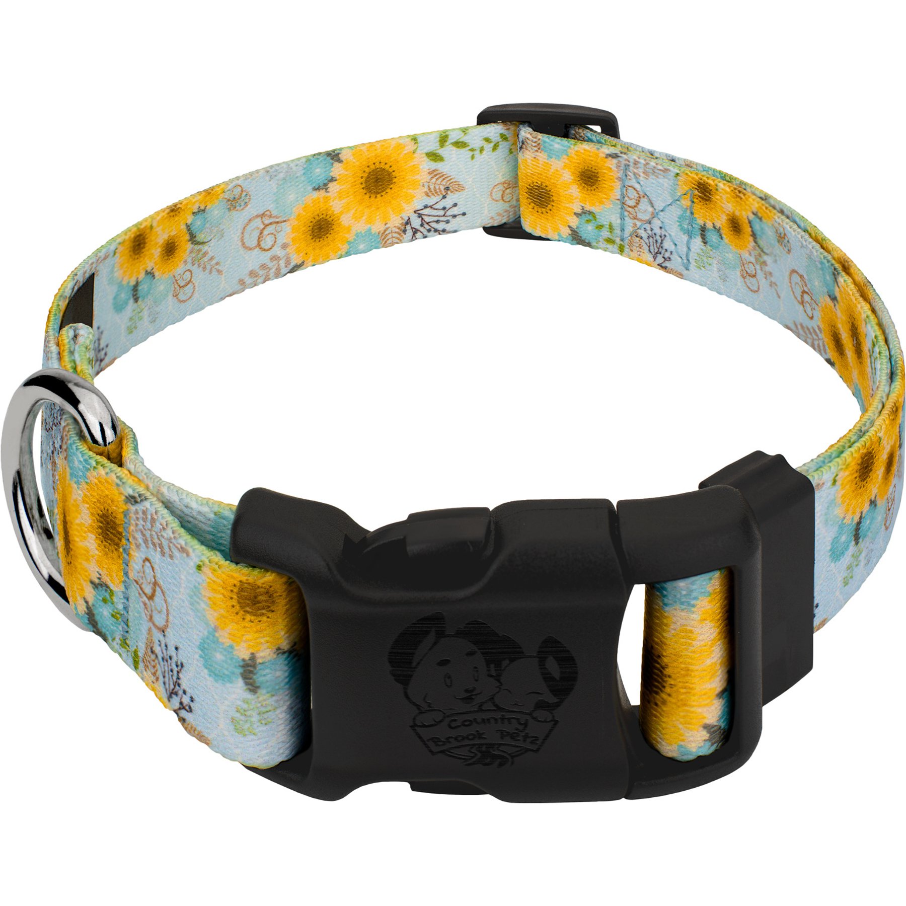 Country Brook Design Deluxe Sunny Days Dog Collar, X-Small